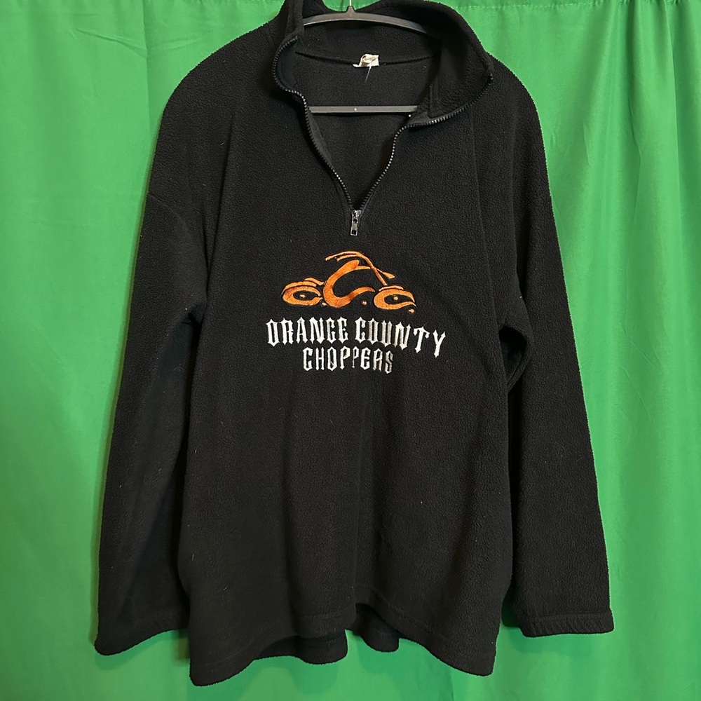 ORANGE COUNTY CHOPPERS vintage USA-made black fleece pullover